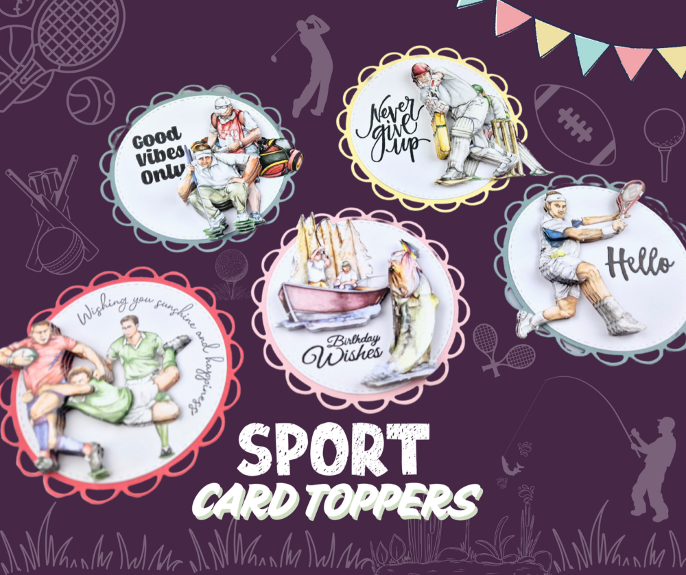 Sport themed card toppers