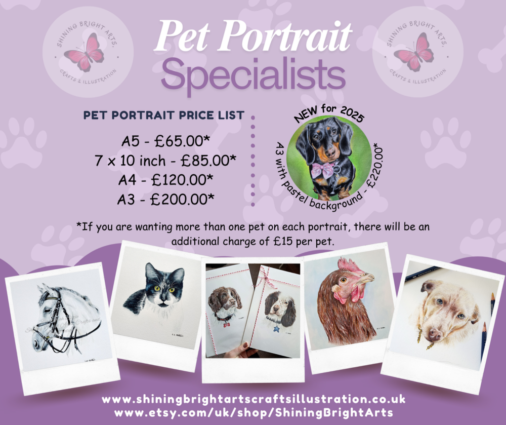 Pet Portrait Price List