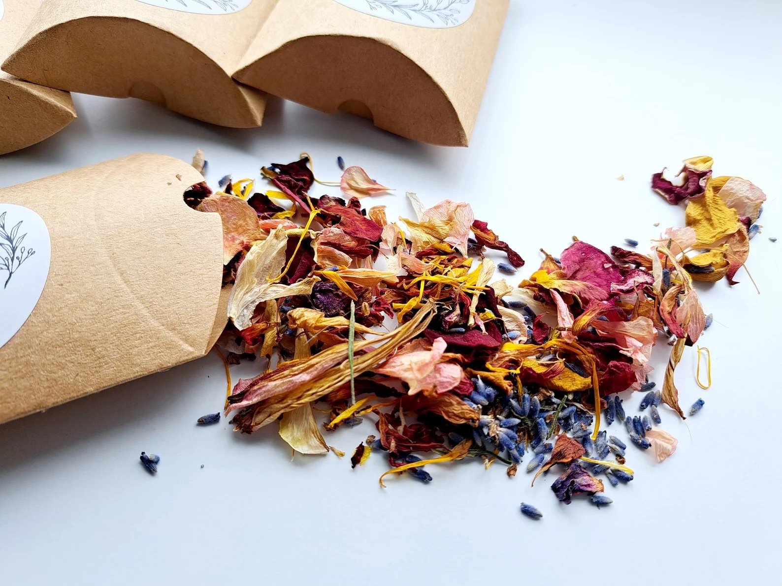 Wedding supplies, bio degradable confetti etc