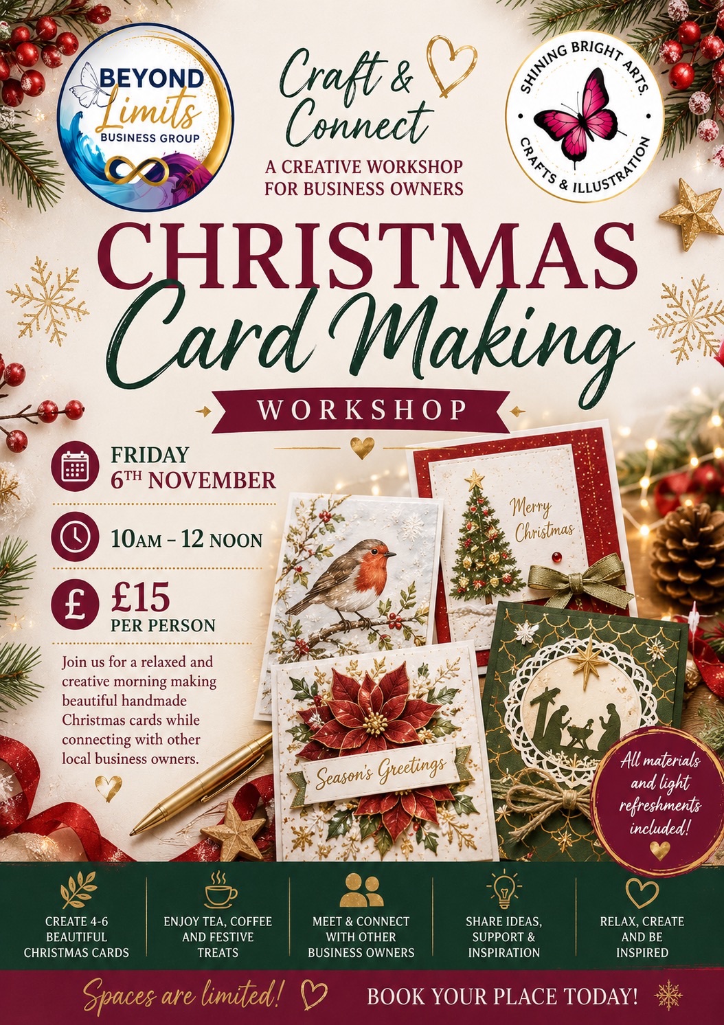 November Craft & Connect Workshop - Christmas Card Making