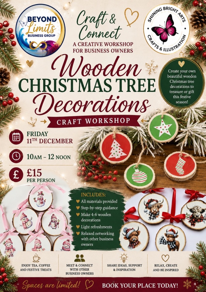 December Craft & Connect Workshop - Make Your Own Wooden Christmas Decorations