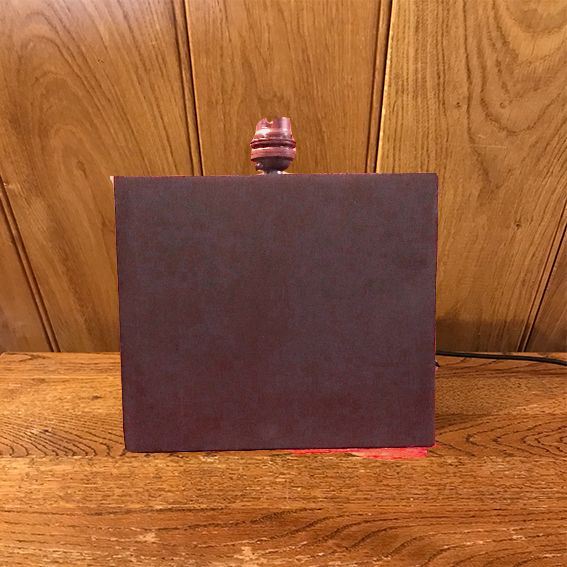 Solid, polished,  purple heather coloured Welsh Slate Lamp. Extra Large (Ref L2159)