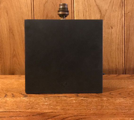 Solid, polished  black Welsh Slate Lamp. Extra Large (Ref P2278)