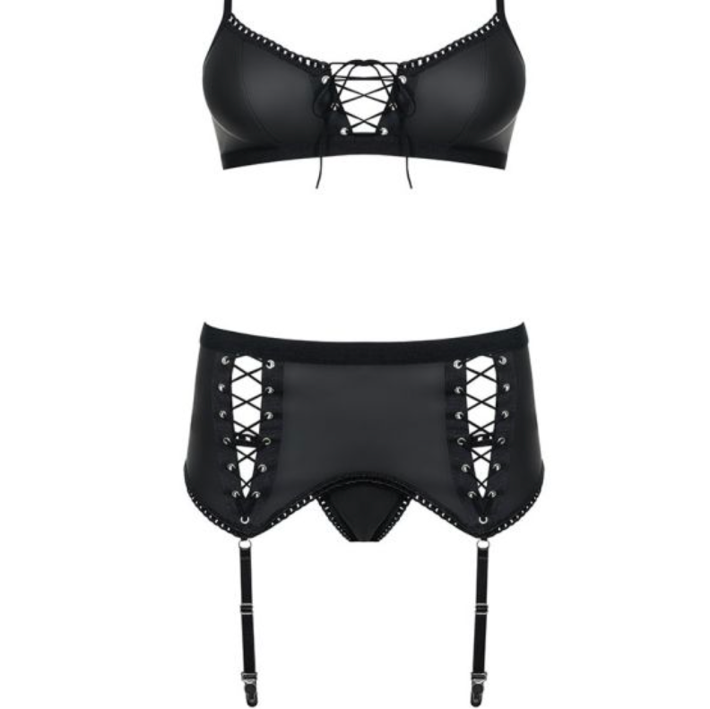 Obsessive - Redella 3-pcs set L/XL - Black