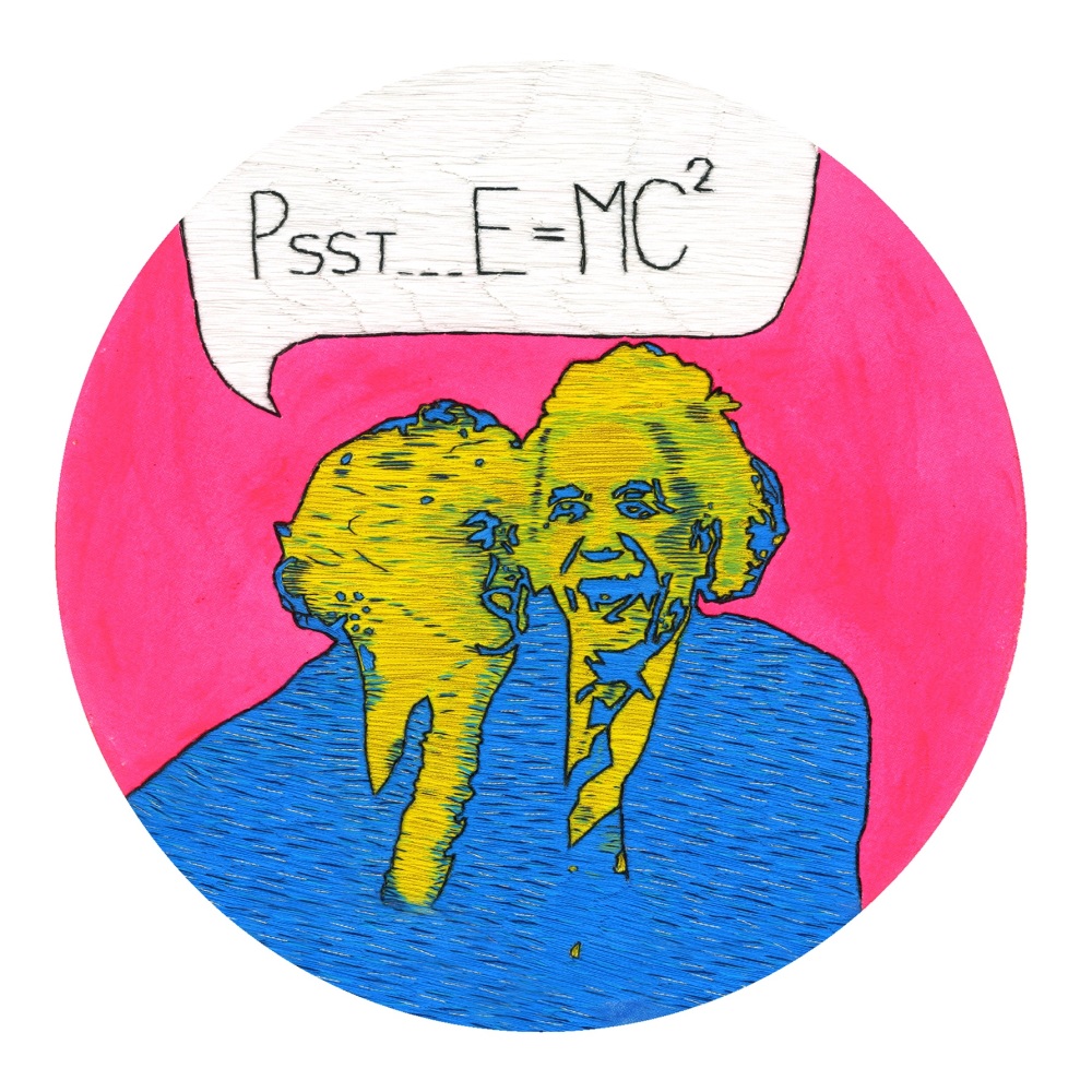 Psst E = Mc² Signed Limited Edition Fine Art Giclée Print, 10in x 10in £35.