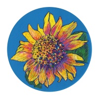 Sunflower Fine Art Greetings Card, Printed on 350gsm Silk White Card, FSC Certified. 6in x 6in