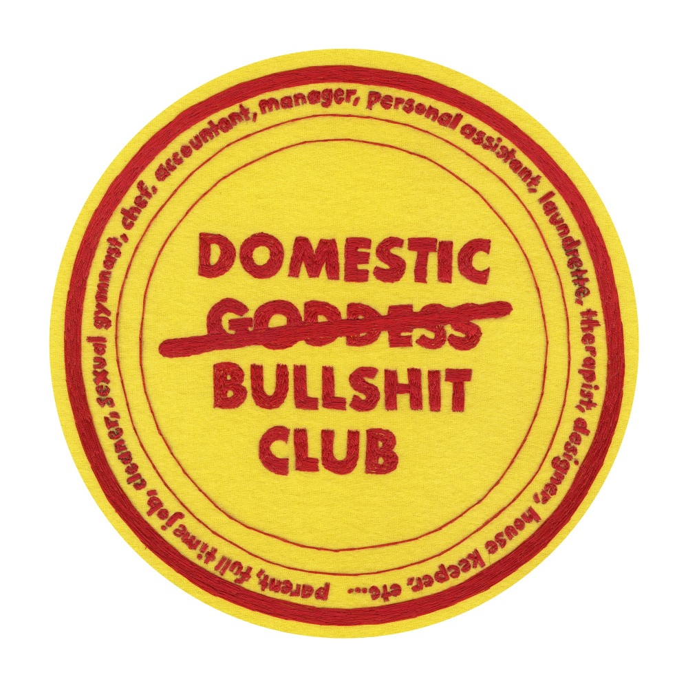 Domestic Bullshit Club Fine Art Greetings Card, Printed on 350gsm Silk Whit