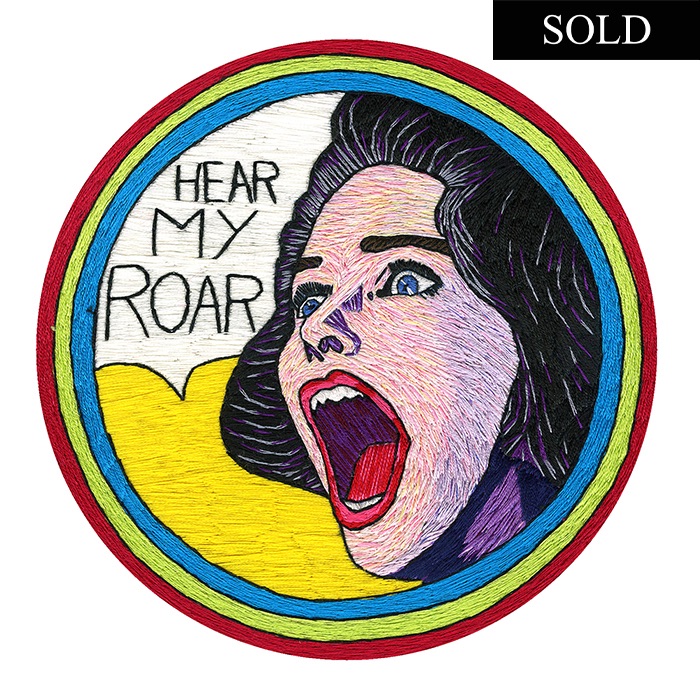 Hear My Roar Original Hand Embroidery