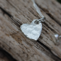 Hammered Heart Necklace (small)