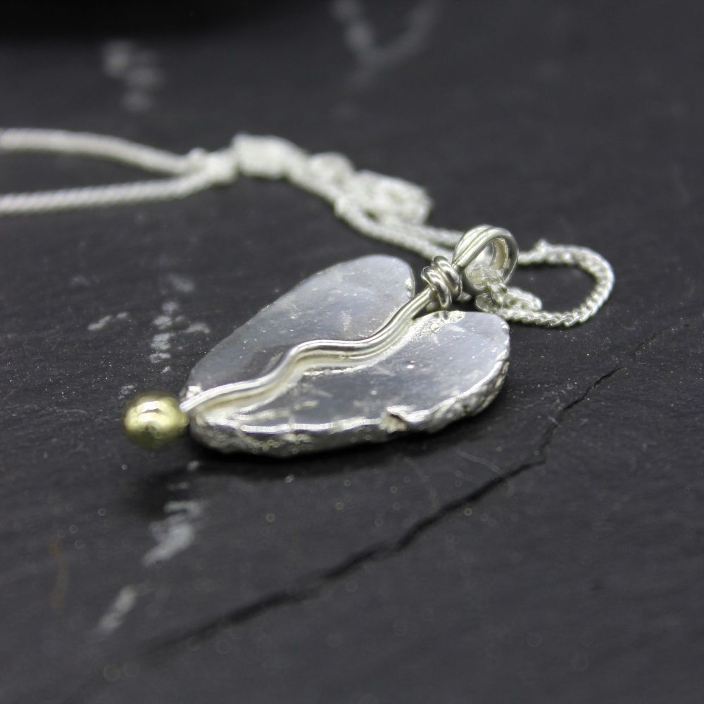 Heart Pendant embellished with 9ct Gold Ball