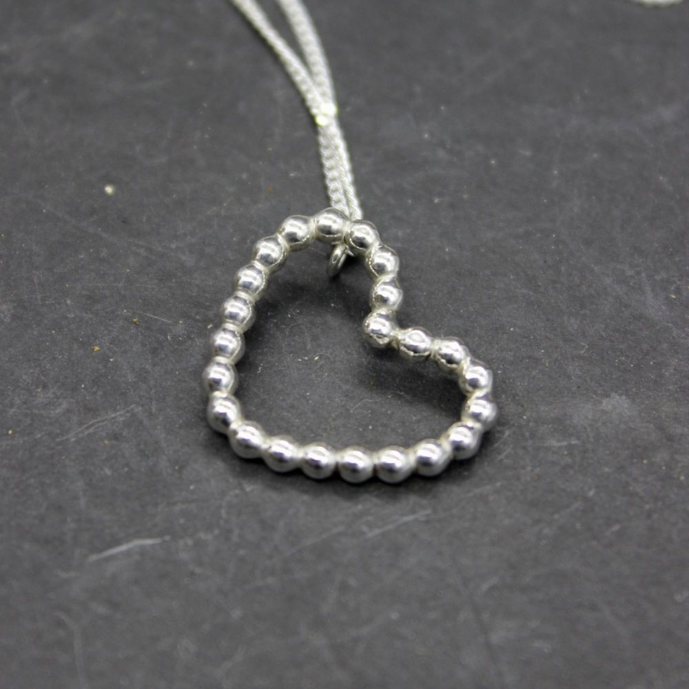 Bubble Wire Heart Necklace