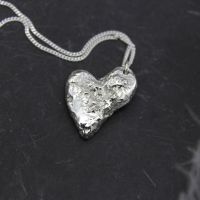 Recycled Silver Solid Heart Necklace