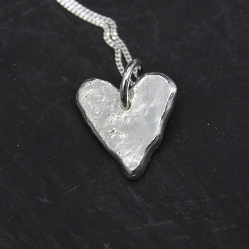 Heart Necklace with Ripple Effect