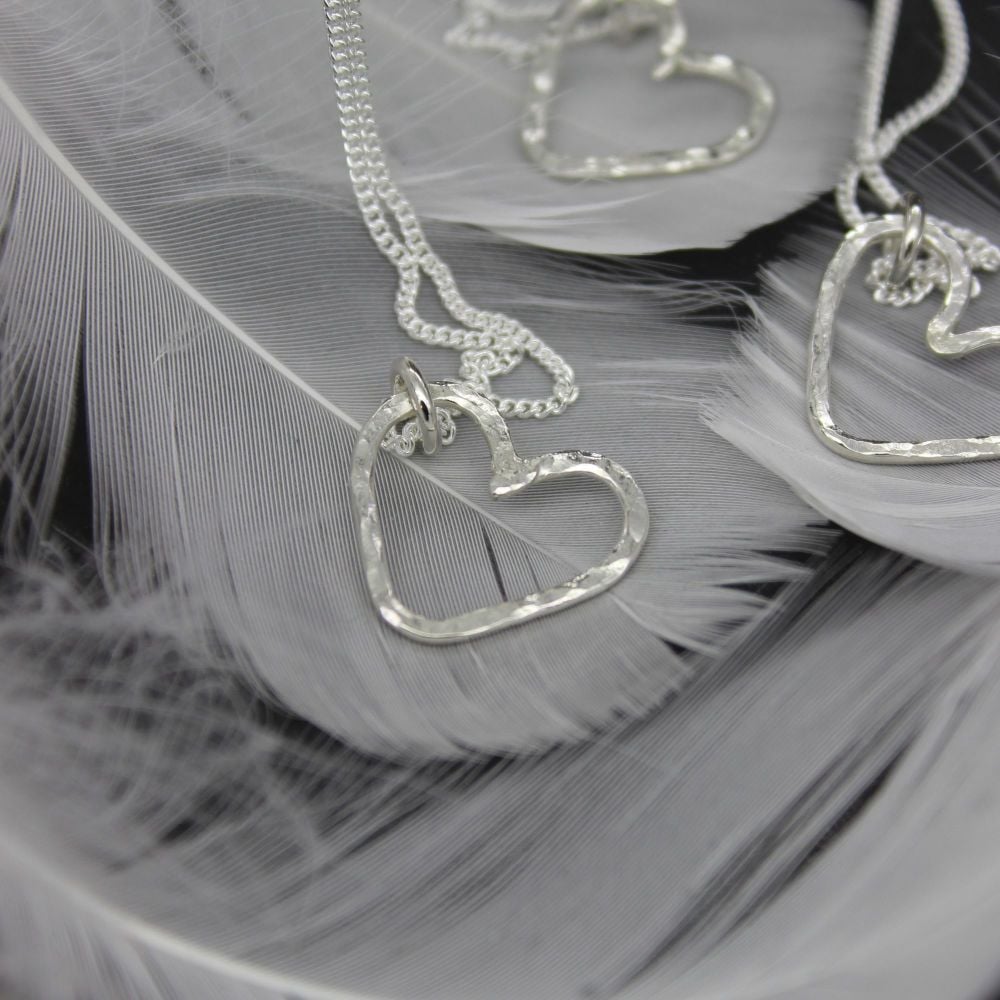 Hammered Heart Necklace