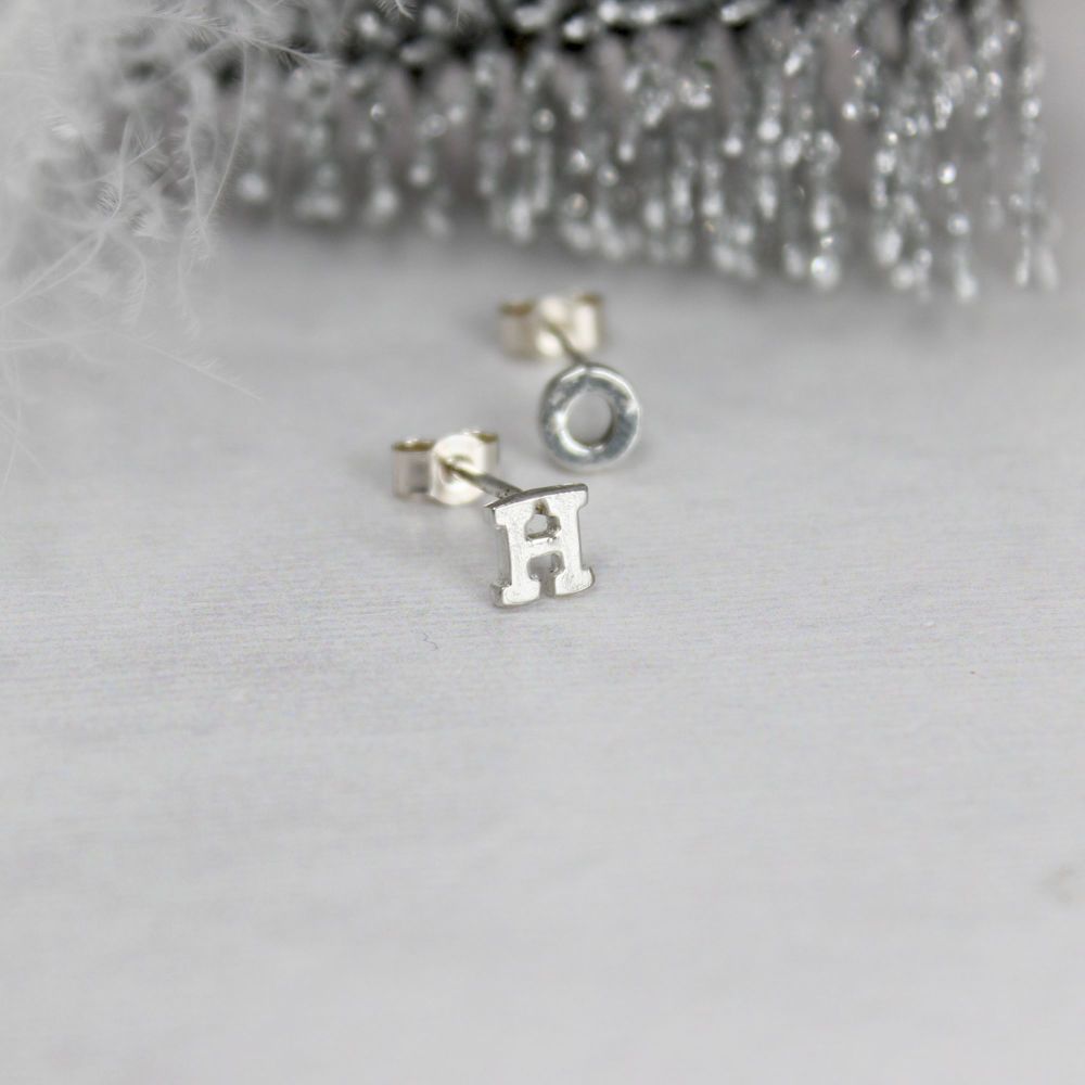 Initial Stud Earring - single/pair