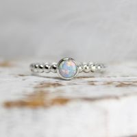 Opal Bubble Stacking Ring