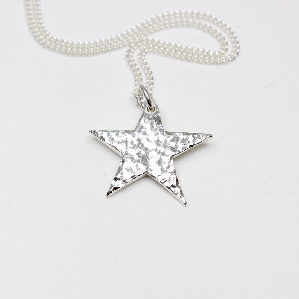 Hammered Star Necklace