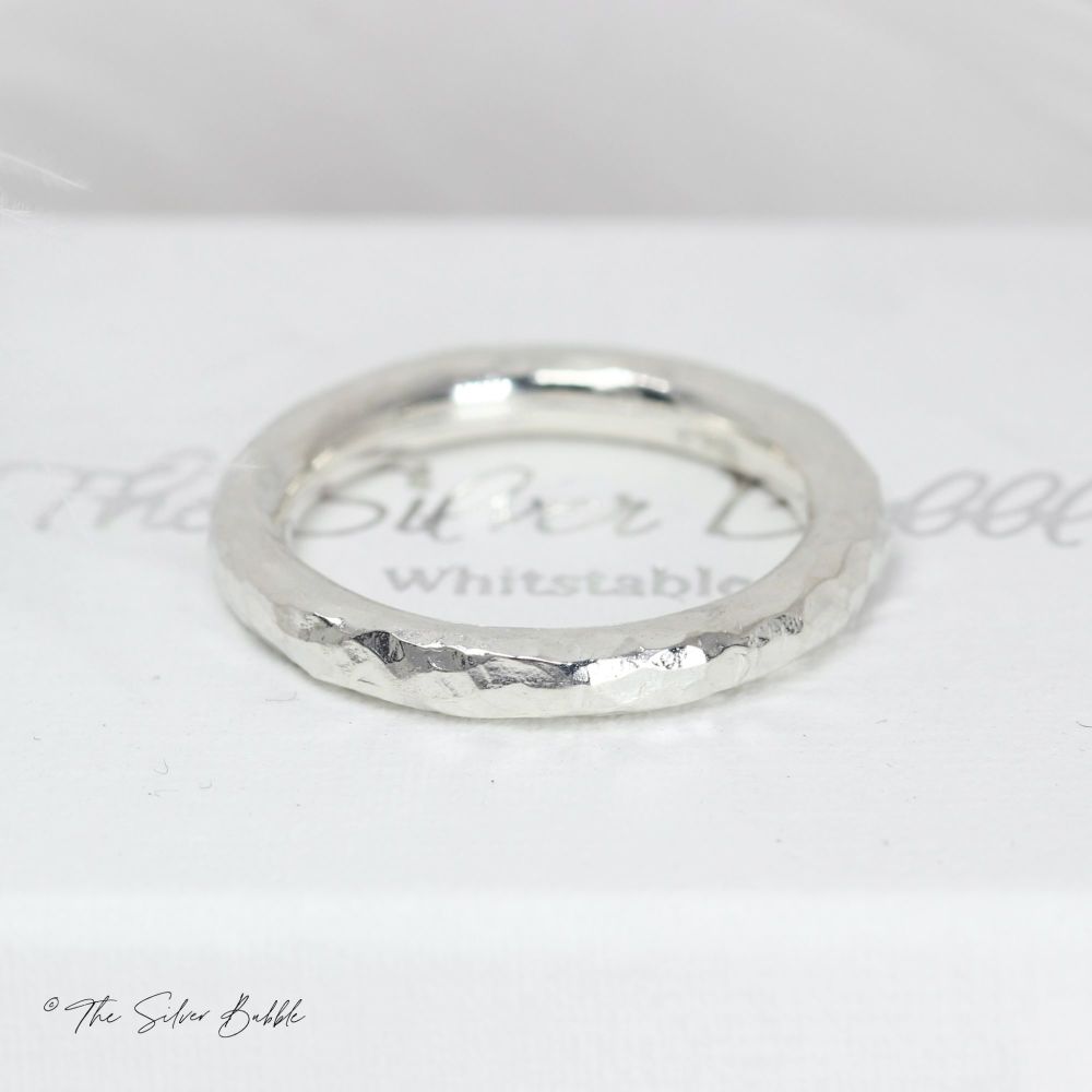 3mm Hammered Ring