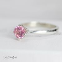 Pink Cubic Zirconia Ring (6mm)