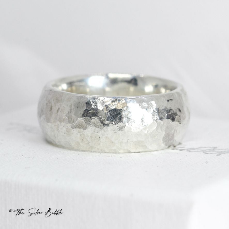 8mm Hammered Ring