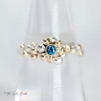 Granulation Ring with London Blue Topaz