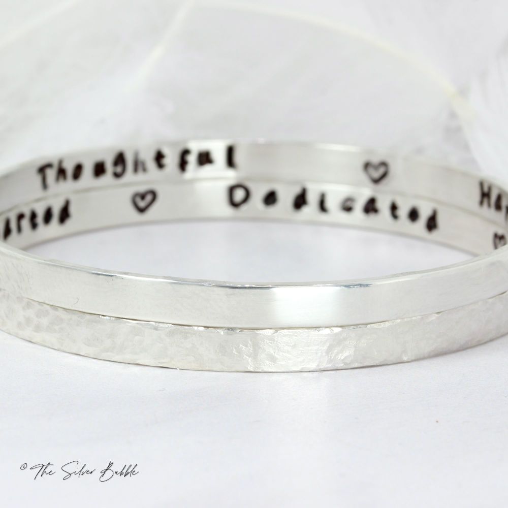 What Would You Say? Bangles - personalised (set of two)