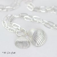 Double Whitstable Shell Necklace (design 1) on a 22