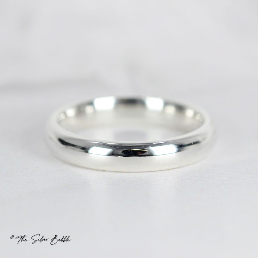 Polished Silver Band - 4mm