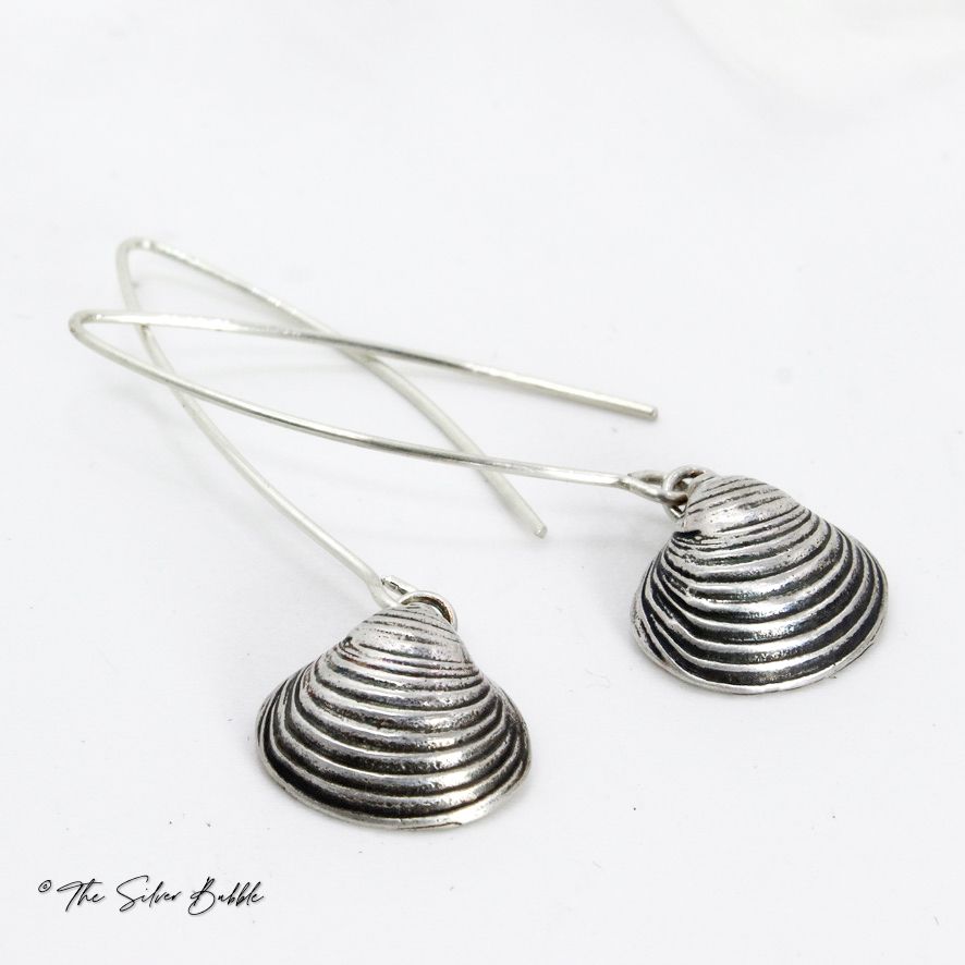 Whitstable Shell  Long Drop Earrings (design 2)