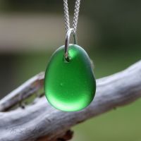 Necklace - Apple Green Sea Glass