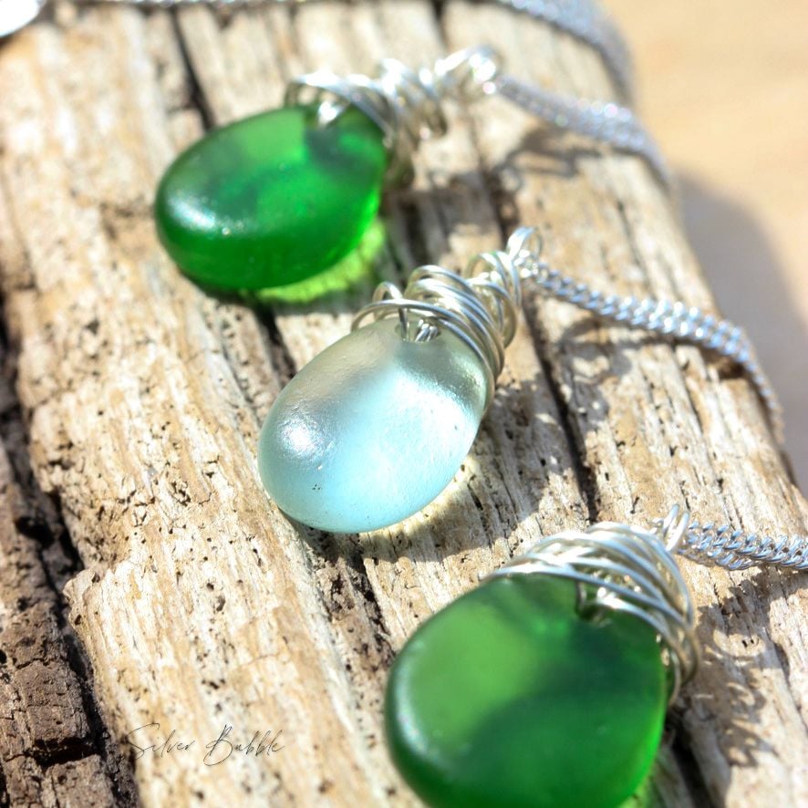 Necklace - Wire Wrapped Sea Glass