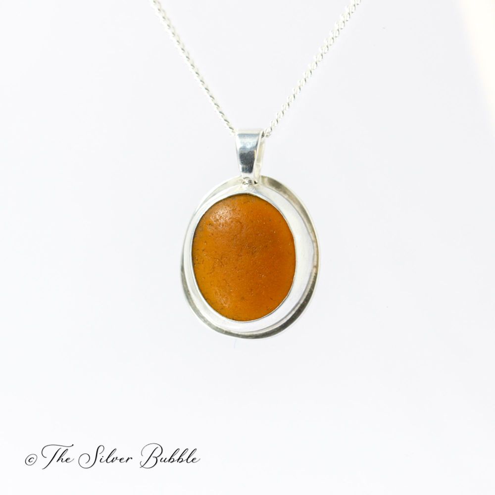 Necklace - Amber Sea Glass