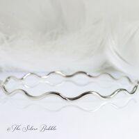 Silver Wave Bangle