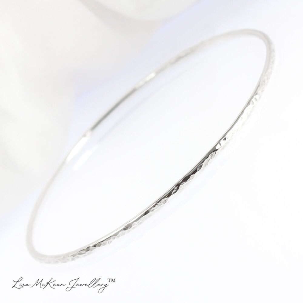 Hammered Sterling Silver Stacking Bangle