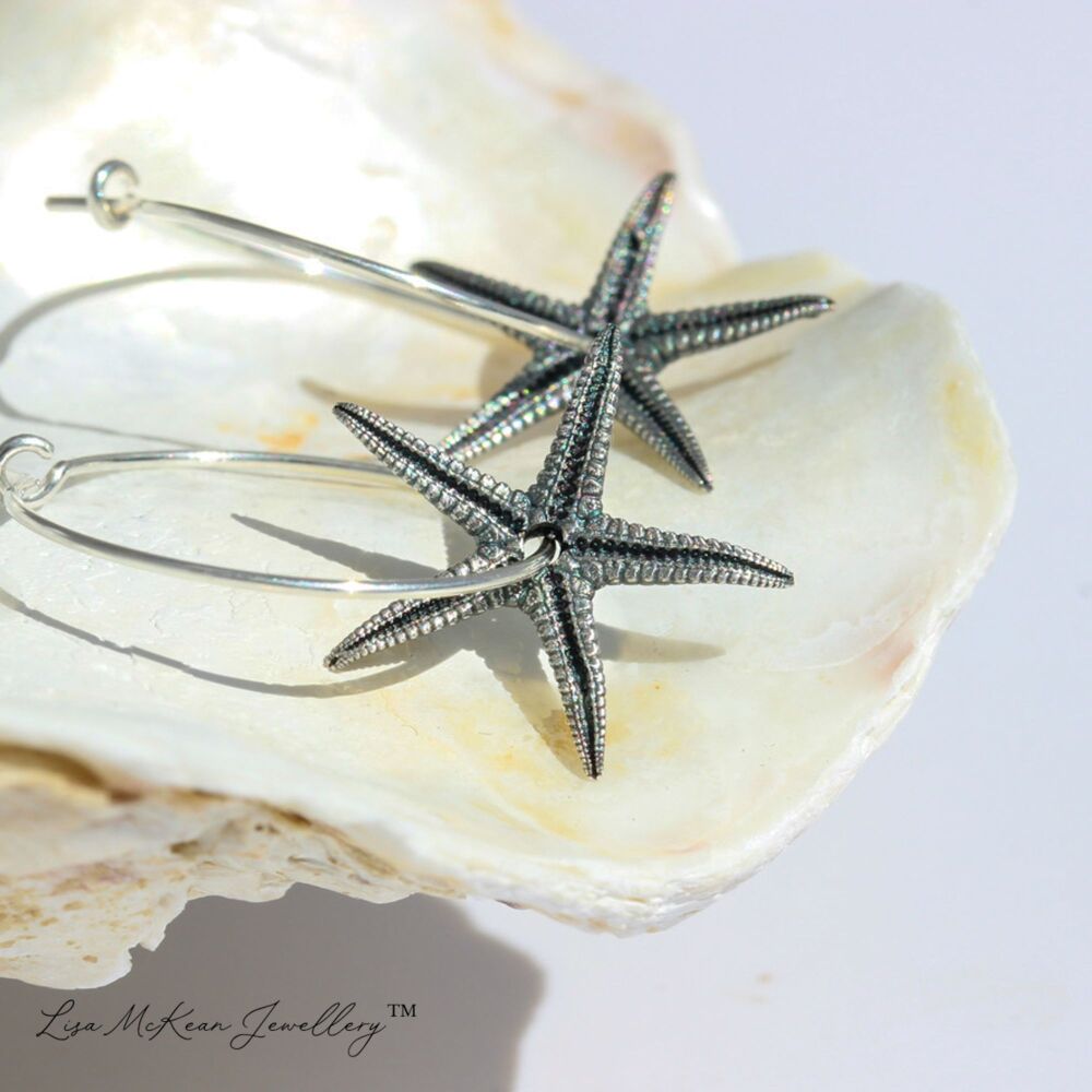 Starfish Hoop Earrings
