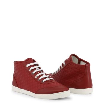 GUCCI WOMANS RED LEATHER TRAINERS