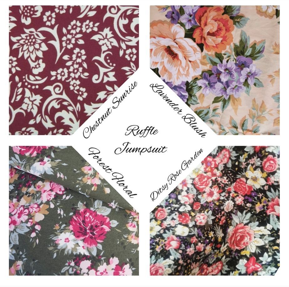 RUFFLE JUMPSUITS - CHOICE OF FABRIC