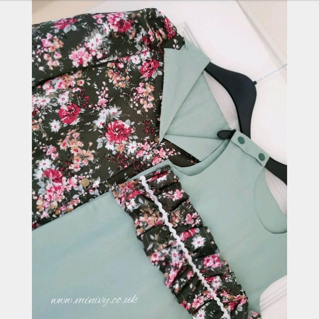 4/5Y DRESS JACKET SET - FOREST FLORAL
