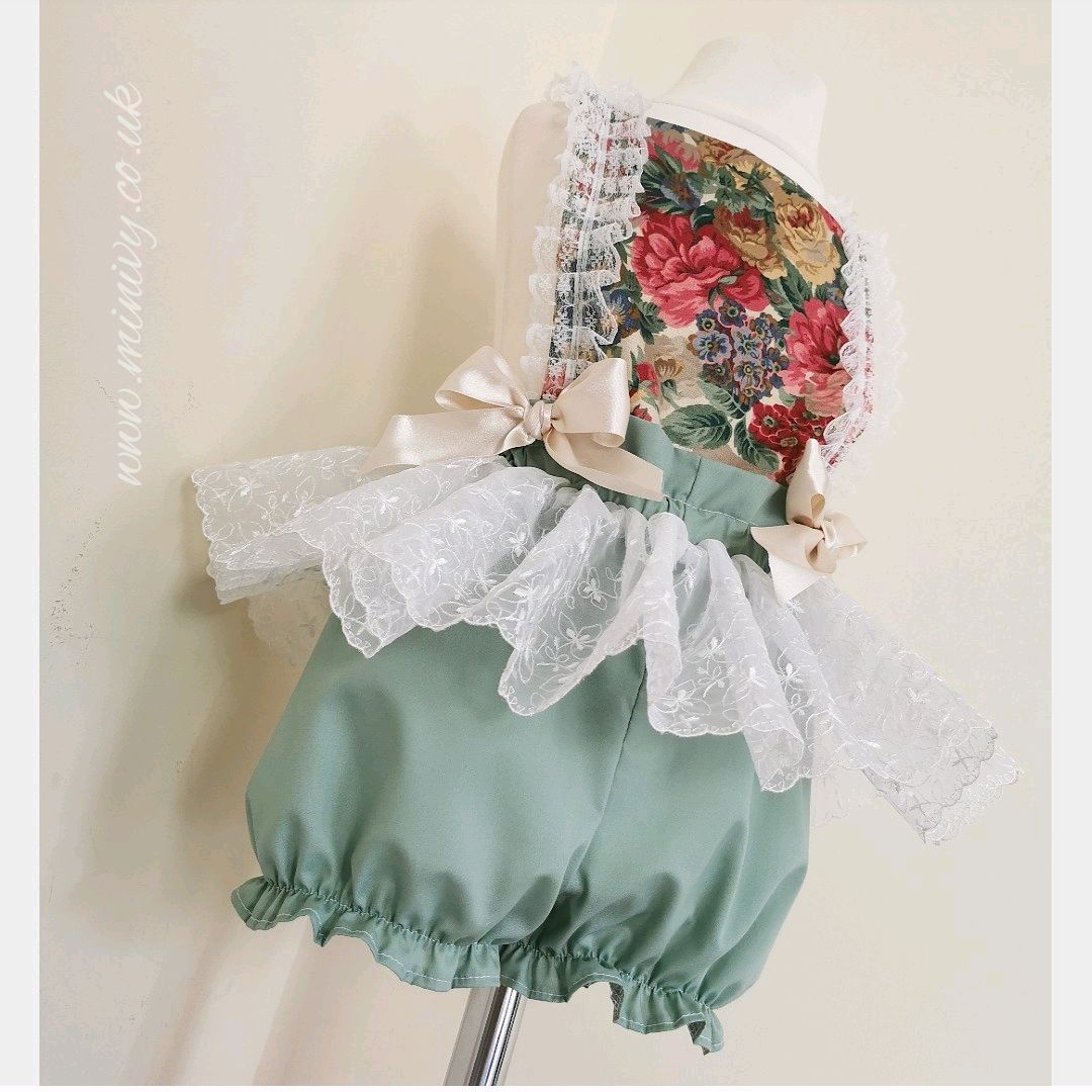 2/3Y VINTAGE / LACE PEPLUM ROMPER - SANDERSON