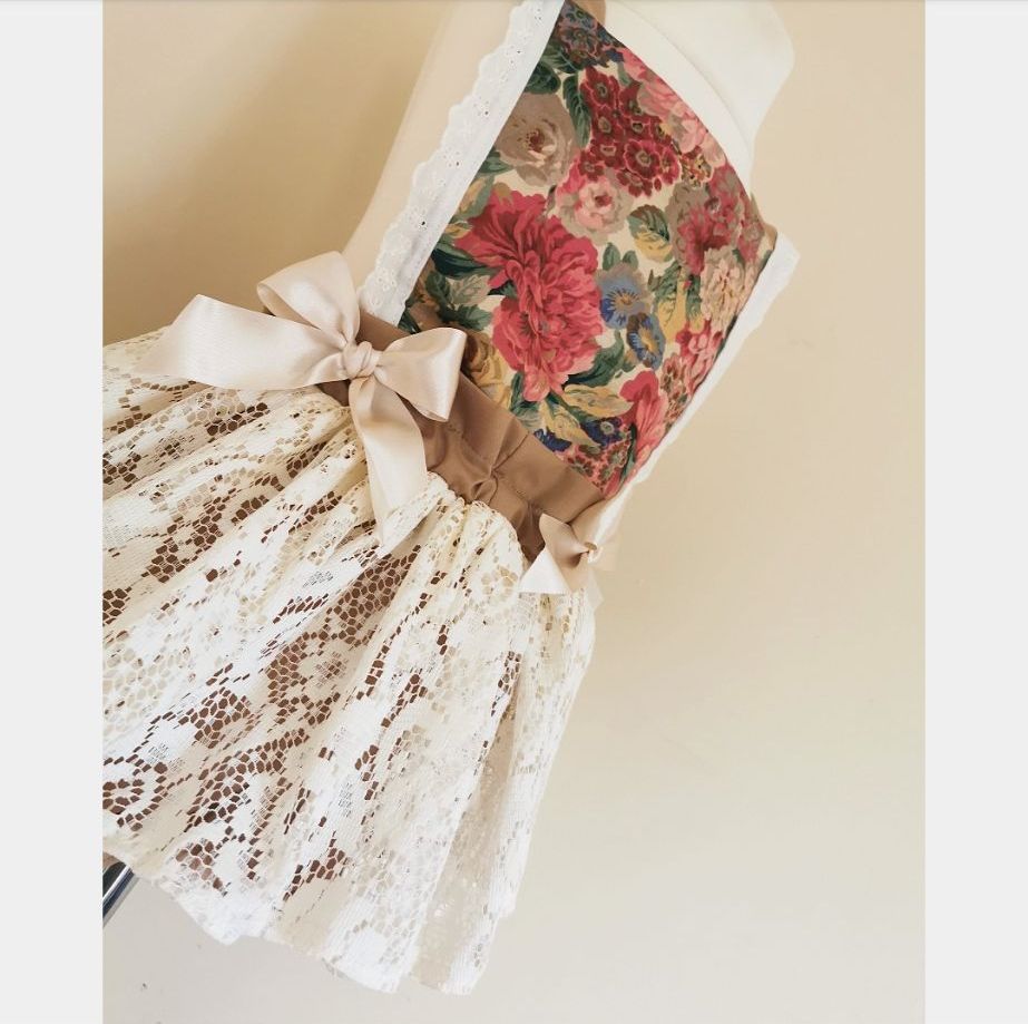 3/4Y VINTAGE / LACE PEPLUM ROMPER - SANDERSON
