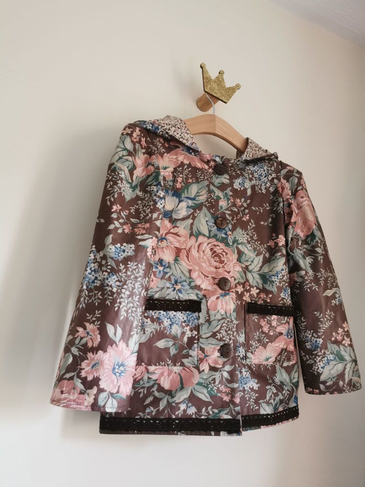 VINTAGE FLORAL WAX COATED SPRING JACKET