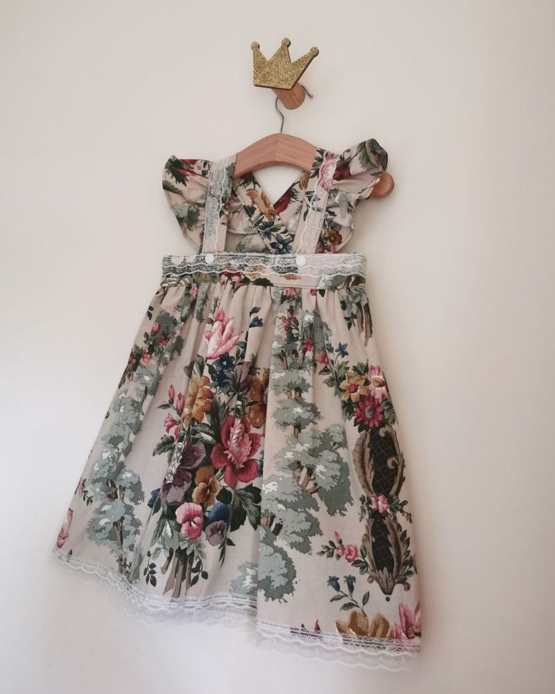 2/3Y VINTAGE SANDERSON CHATSWORTH ADELINE FLUTTER DRESS