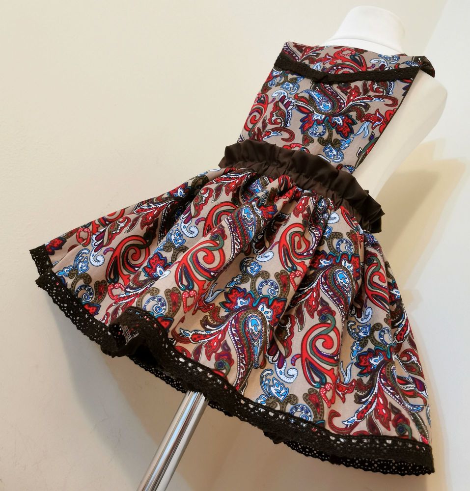 PEPLUM ROMPER - PAISLEY / CHESNUT