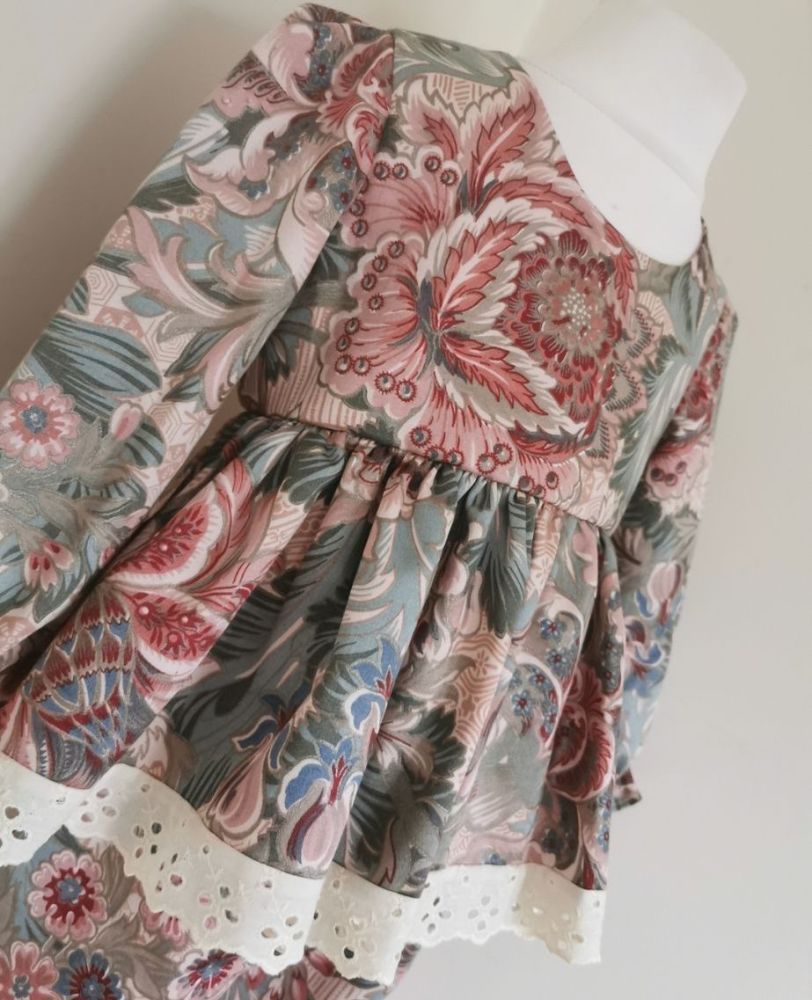 2/3Y - CROWSON VINTAGE FLORAL PEPLUM TROUSER SET