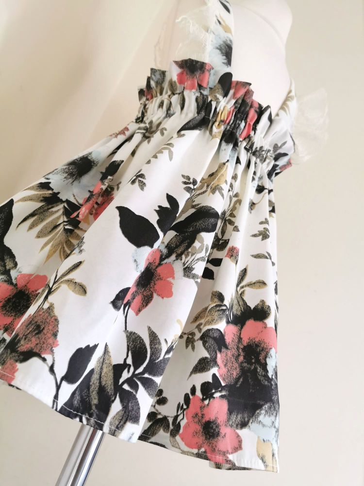 LACE FLUTTER BRACE SKIRT - SWEET CLEM TAFFETA
