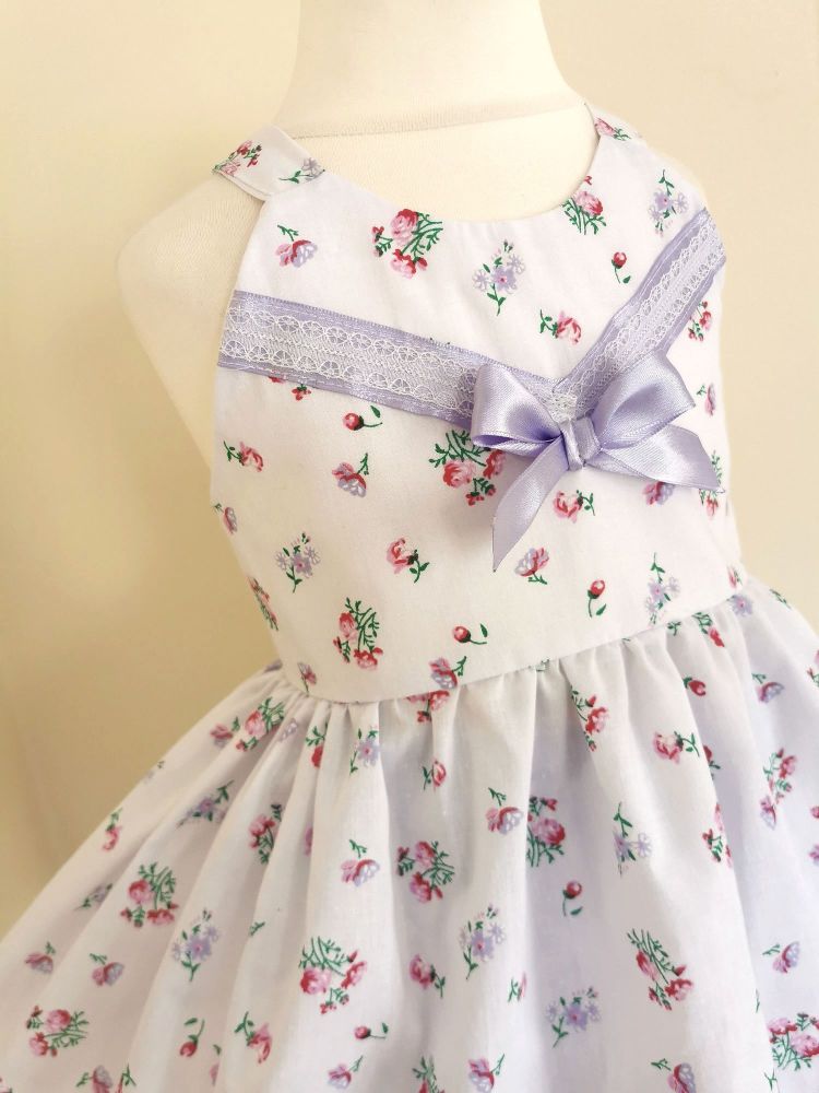 LOOP BACK PEPLUM SET - LILAC ROSEBUD