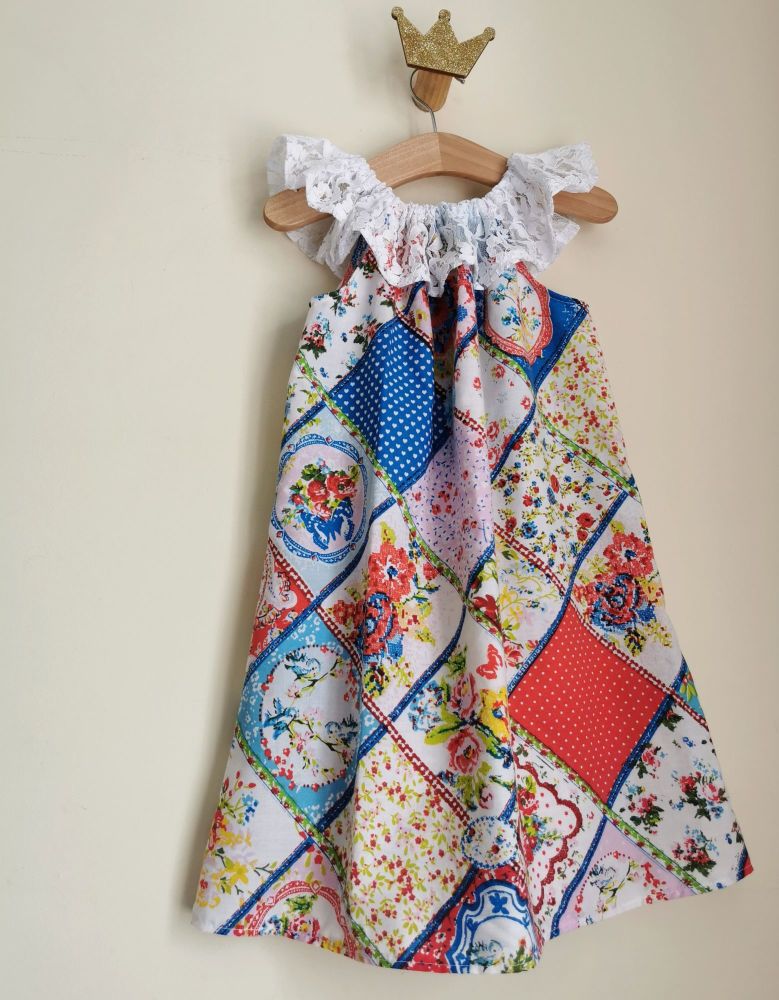 4/5 YEARS - VINTAGE PATCHWORK LACE DELILAH DRESS