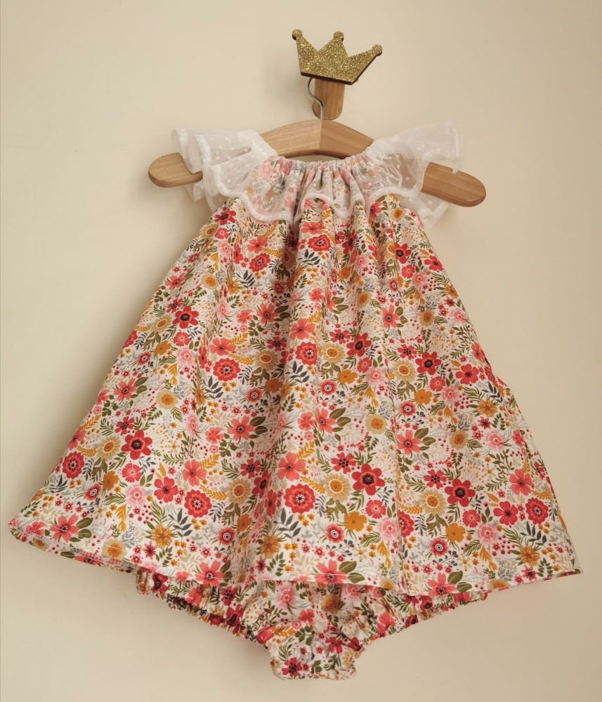 CORAL MEADOW / TULLE DELILAH DRESS & PANTS SET