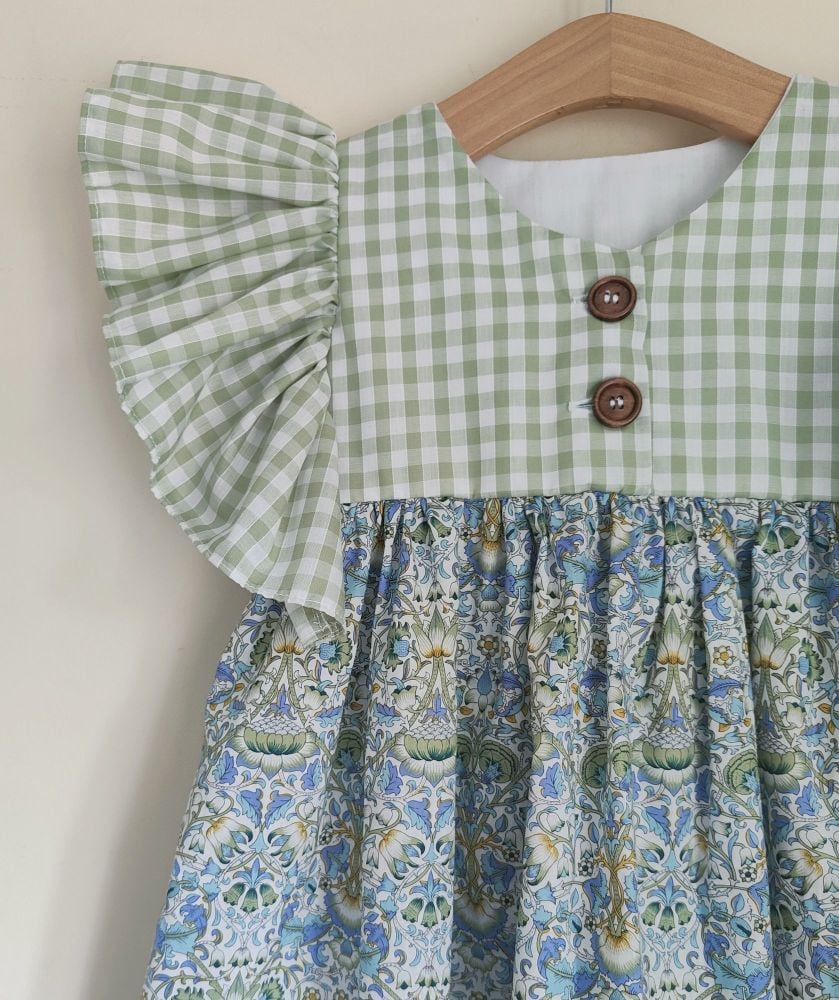ANGELETTE DRESS - LILY POND GINGHAM (12M - 8Y)