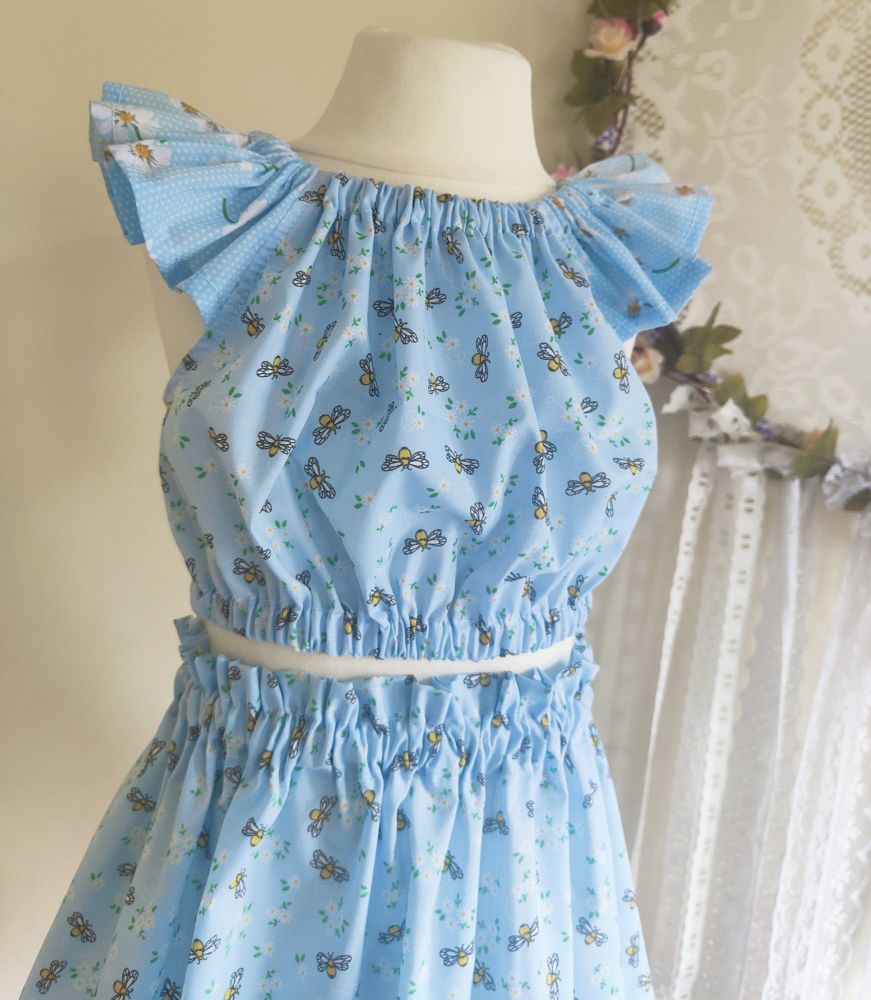 3/4Y SUMMER SET - BRODERIE ANGLAISE